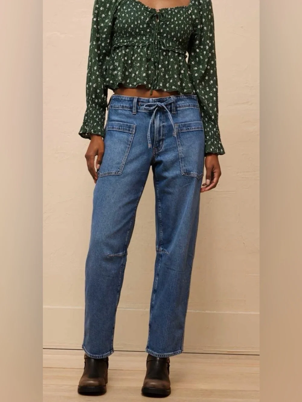 American Eagle Stretch Barrel Jeans in Indigo Abyss - Picture 1 of 15